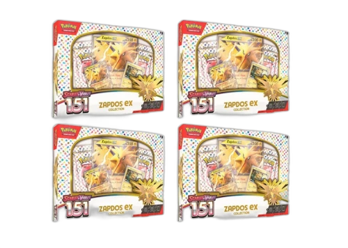 Pokémon TCG Scarlet & Violet 151 Zapdos ex Box 4x Lot