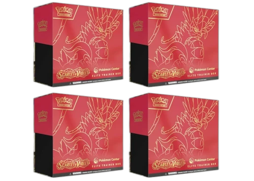 Pokémon TCG Scarlet & Violet Koraidon Pokémon Center Elite Trainer Box 4x Lot