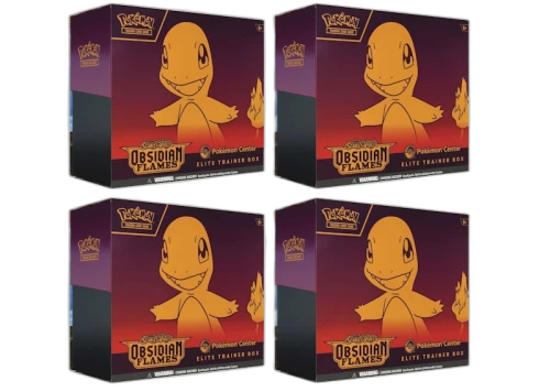 Pokémon TCG Scarlet & Violet Obsidian Flames Pokémon Center Elite Trainer Box 4x Lot