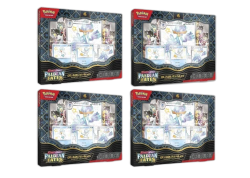 Pokémon TCG Scarlet & Violet Paldean Fates Quaquaval ex Premium Collection 4x Lot