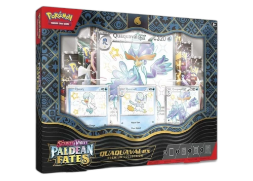 Pokémon TCG Scarlet & Violet Paldean Fates Quaquaval ex Premium Collection