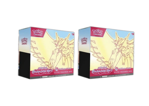 Pokémon TCG Scarlet & Violet Paradox Rift Roaring Moon Pokemon Center Elite Trainer Box 2x Lot