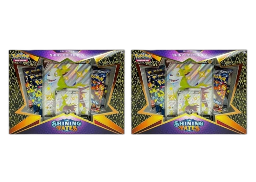 Pokemon TCG Shining Fates Shiny Boltund V Collection Box 2X Lot