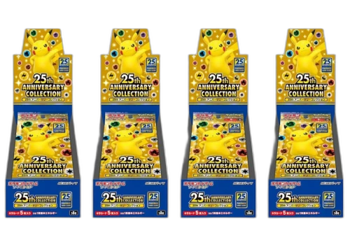Pokémon TCG Sword & Shield 25th Anniversary Collection Booster Box (Promo Packs Not Included) (Japanese) 4x Lot