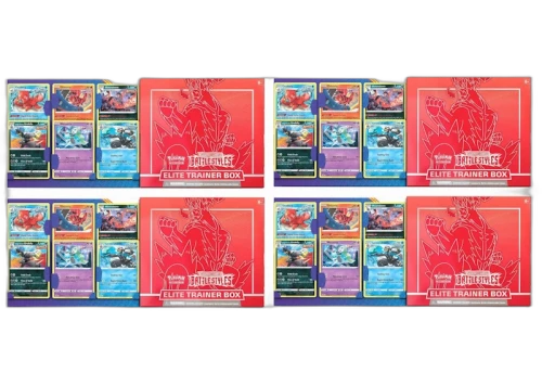 Pokémon TCG Sword & Shield Battle Styles Elite Trainer Box Single Strike (with Bonus Cards) 4x Lot