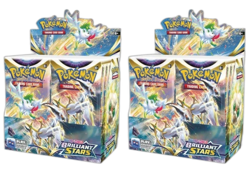 Pokémon TCG Sword & Shield Brilliant Stars Booster Box 2x Lot