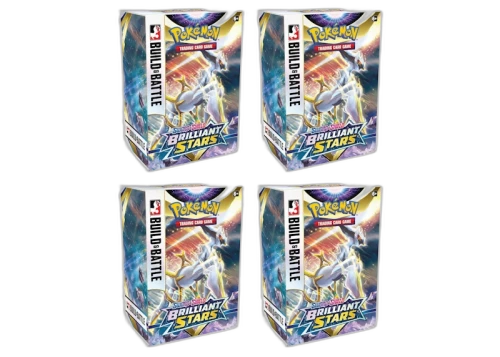 Pokémon TCG Sword & Shield Brilliant Stars Build and Battle Box 4x Lot