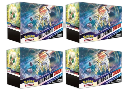 Pokémon TCG Sword & Shield Brilliant Stars Build & Battle Stadium 4x Lot