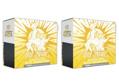 Pokémon TCG Sword & Shield Brilliant Stars Pokémon Center Elite Trainer Box 2x Lot