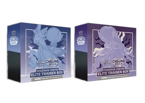 Pokémon TCG Sword & Shield Chilling Reign (Pokémon Center Exclusive) Elite Trainer Box Ice Rider Calyrex/Shadow Rider Calyrex 2x Bundle