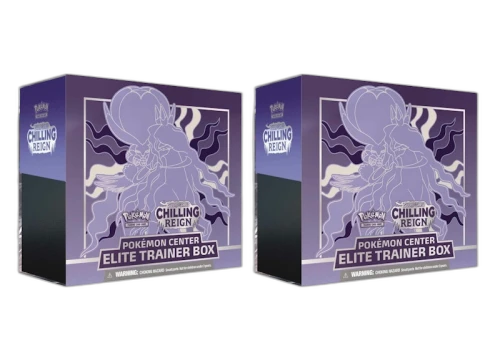 Pokémon TCG Sword & Shield Chilling Reign (Pokémon Center Exclusive) Elite Trainer Box (Shadow Rider Calyrex) 2x Lot
