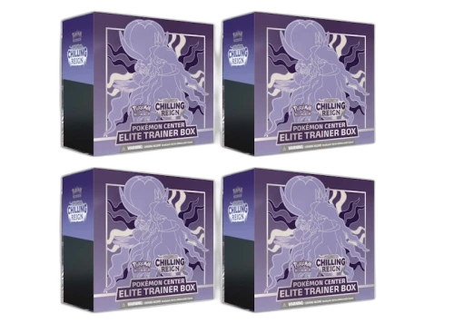 Pokémon TCG Sword & Shield Chilling Reign (Pokémon Center Exclusive) Elite Trainer Box (Shadow Rider Calyrex) 4x Lot