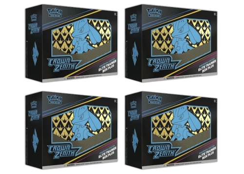 Pokémon TCG Sword & Shield Crown Zenith Pokémon Center Elite Trainer Box Plus 4x Lot