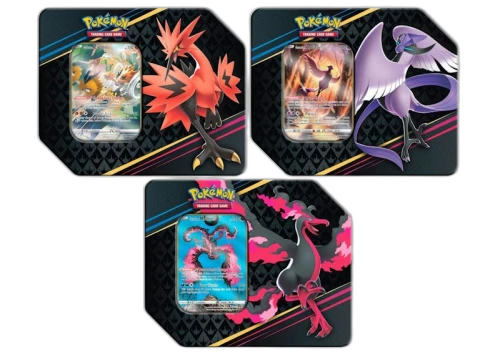 Pokémon TCG Sword & Shield Crown Zenith Zapdos/Articuno/Moltres Tin 3x Bundle