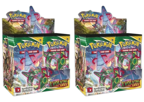 Pokémon TCG Sword & Shield Evolving Skies Booster Box 2x Lot