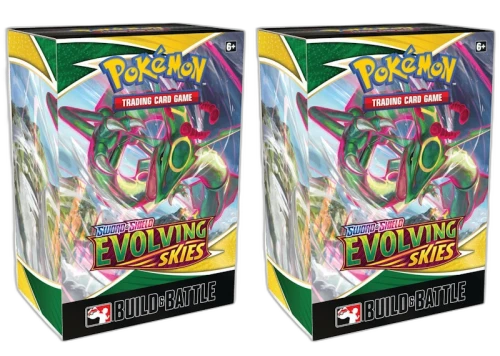 Pokémon TCG Sword & Shield Evolving Skies Build & Battle Box 2x Lot