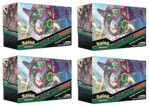 Pokémon TCG Sword & Shield Evolving Skies Build & Battle Stadium 4x Lot