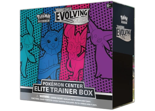 Pokémon TCG Sword & Shield Evolving Skies Pokémon Center Elite Trainer Box (Glaceon/Vaporeon/Sylveon/Espeon)