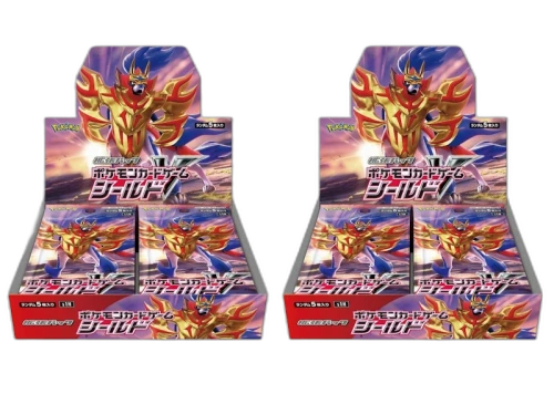 Pokémon TCG Sword & Shield Expansion Pack Shield Booster Box (Japanese) 2x Lot