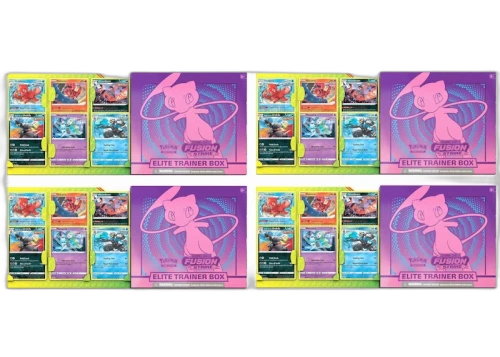 Pokémon TCG Sword & Shield Fusion Strike Elite Trainer Box (with Bonus Cards) 4x Lot