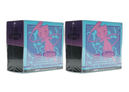 Pokémon TCG Sword & Shield Fusion Strike Pokémon Center Elite Trainer Box 2x Lot