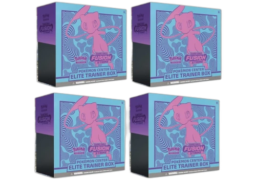 Pokémon TCG Sword & Shield Fusion Strike Pokémon Center Elite Trainer Box 4x Lot