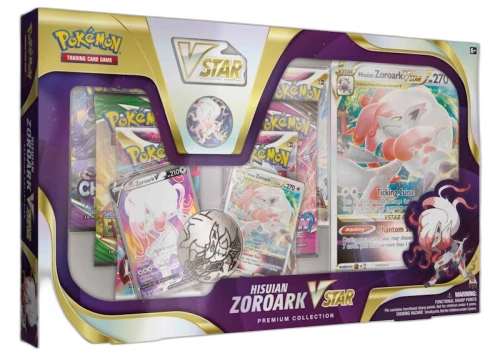 Pokémon TCG Sword & Shield Hisuian Zoroark VSTAR Premium Collection Box