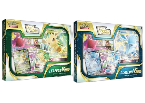 Pokémon TCG Sword & Shield Leafeon VSTAR/Glaceon VSTAR Special Collection Box 2x Bundle