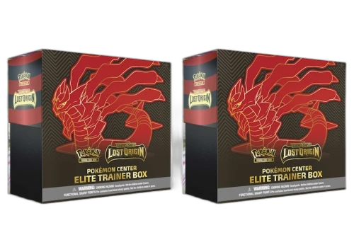 Pokémon TCG Sword & Shield Lost Origin Pokémon Center Elite Trainer Box 2x Lot