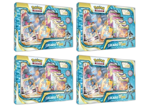 Pokémon TCG Sword & Shield Lucario VSTAR Premium Collection Box 4x Lot