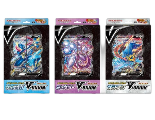 Pokémon TCG Sword & Shield Mewtwo/Greninja/Zacian V-UNION Special Card Set (Japanese) Bundle