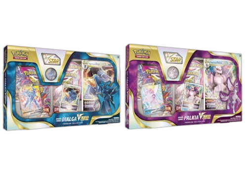 Pokémon TCG Sword & Shield Origin Forme Dialga & Palkia VSTAR Premium Collection Box 2x Bundle