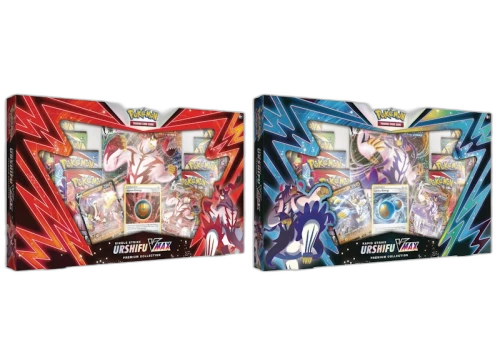 Pokémon TCG Sword & Shield Single Strike Urshifu VMAX/Rapid Strike Urshifu VMAX Premium Collection Box 2x Bundle