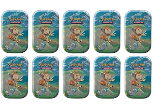 Pokémon TCG Sword & Shield Sinnoh Stars (Chimchar) Mini Tin 10x Lot