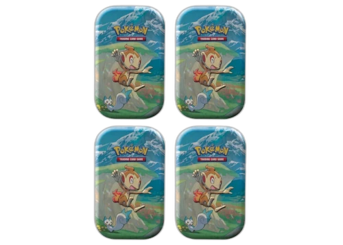 Pokémon TCG Sword & Shield Sinnoh Stars (Chimchar) Mini Tin 4x Lot