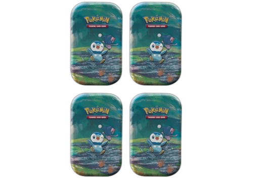 Pokémon TCG Sword & Shield Sinnoh Stars (Piplup) Mini Tin 4x Lot
