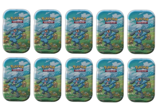 Pokémon TCG Sword & Shield Sinnoh Stars (Riolu) Mini Tin 10x Lot