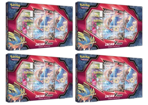 Pokémon TCG Sword & Shield Zacian V-UNION Special Collection Box 4x Lot