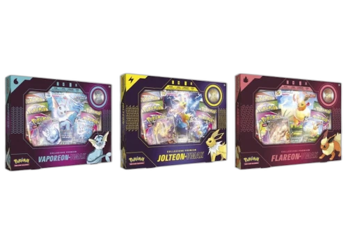 Pokémon TCG Vaporeon V/Jolteon V/Flareon V VMAX Premium Collection Box 3x Bundle (Italian Version)