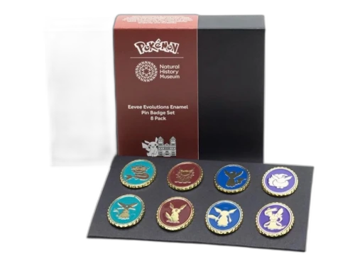 Pokemon x Natural History Museum Eevee Evolutions Enamel Pin Set