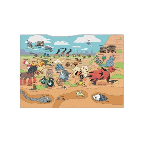 Pokemon x Natural History Museum Terrestrial Movement Art Print
