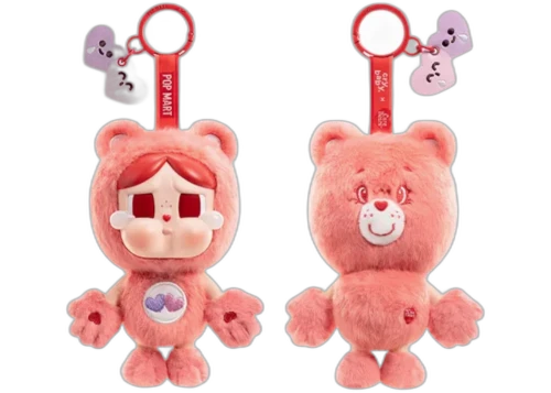 Pop Mart CRYBABY x Care Bears Series Vinyl Plush Crybaby x Always There Bear Pendant