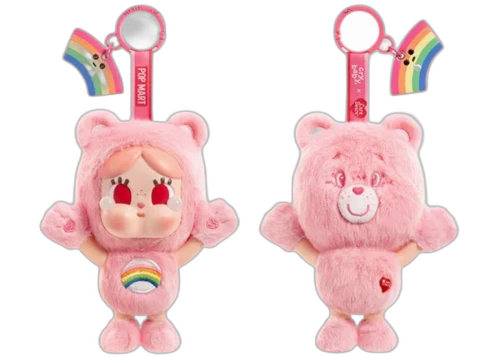 Pop Mart CRYBABY x Care Bears Series Vinyl Plush Crybaby x Cheer Bear Pendant