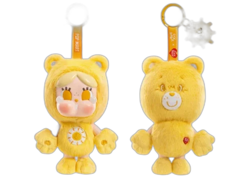 Pop Mart CRYBABY x Care Bears Series Vinyl Plush Crybaby x Funshine Bear Pendant