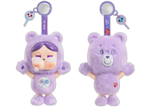 Pop Mart CRYBABY x Care Bears Series Vinyl Plush Crybaby x Share Bear Pendant
