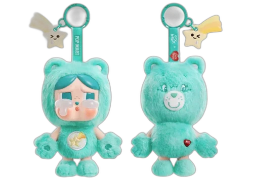 Pop Mart CRYBABY x Care Bears Series Vinyl Plush Crybaby x Wish Bear Pendant