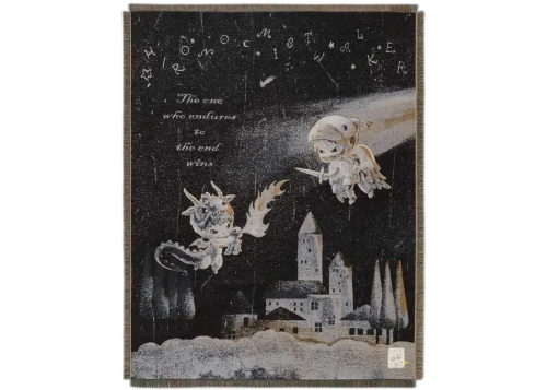 Pop Mart Hirono Mist Walker Series Jacquard Blanket