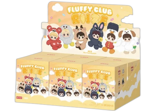 Pop Mart RIIZE Fluffy Club Series Mini Pouch Keychain Sealed Case (6 Blind Box)