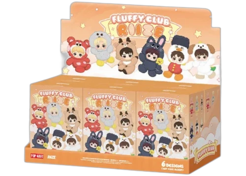 Pop Mart RIIZE Fluffy Club Series Vinyl Plush Doll Pendant Sealed Case (6 Blind Box)