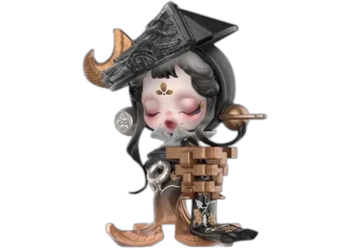 Pop Mart SKULLPANDA WHERE TIME DWELLS Series Beneath Flying Eaves Figure